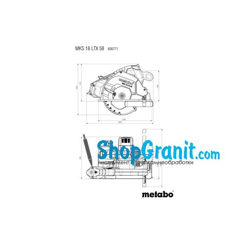 Акумуляторна ручна дискова пила для металу Metabo MKS 18 LTX 58 (600771890)