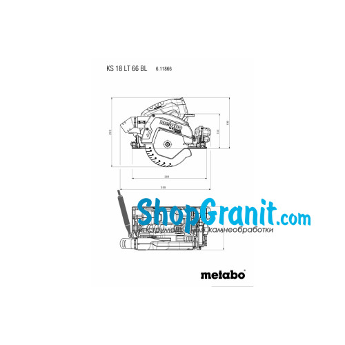 Акумуляторна ручна дискова пила Metabo KS 18 LTX 66 BL (611866840)