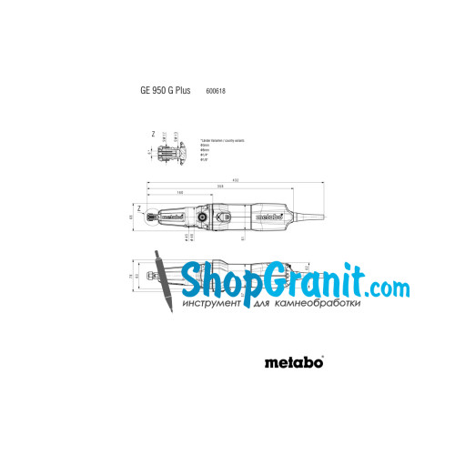 Пряма шліфмашина Metabo GE 950 G Plus (600618000)