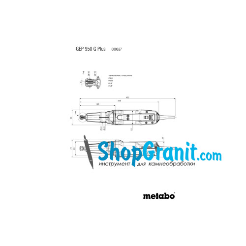 Пряма шліфмашина Metabo GEP 950 G Plus (600627000)