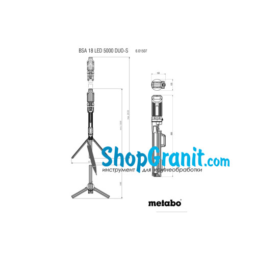 Акумуляторний прожектор Metabo BSA 18 LED 5000 DUO-S (601507850)