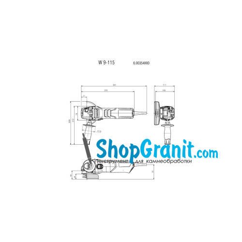 Кутова шліфмашина (болгарка) Metabo W 9-115 (600354000)