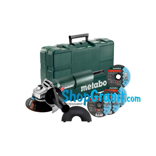 Кутова шліфмашина (болгарка) Metabo W 750-125 Set (603605680)
