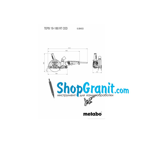 Система алмазного різання Metabo TEPB 19-180 RT CED (600433500)