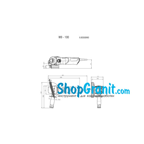 Кутова шліфмашина (болгарка) Metabo W 9-100 (600350010)
