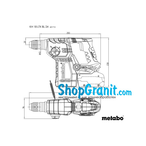 Акумуляторний перфоратор Metabo KH 18 LTX BL 24 (601713840)