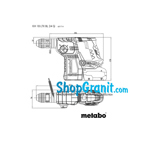 Акумуляторний перфоратор Metabo KH 18 LTX BL 24 Q (601714660)
