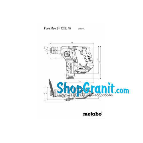 Акумуляторний перфоратор Metabo PowerMaxx BH 12 BL 16 (600207500)