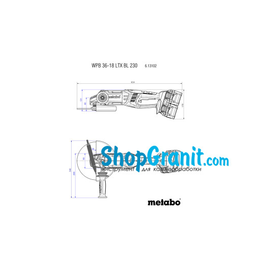 Акумуляторна кутова шліфмашина (болгарка) Metabo WPB 36-18 LTX BL 230 (613102840)