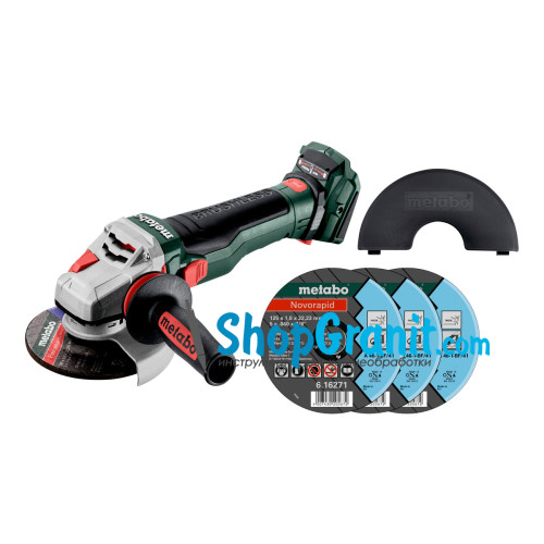 Акумуляторна кутова шліфмашина (болгарка) Metabo Set WB 18 LTX BL 15-125 Quick (691226000)