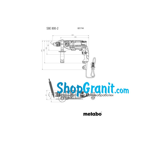 Ударний дриль Metabo SBE 800-2 (601744000)
