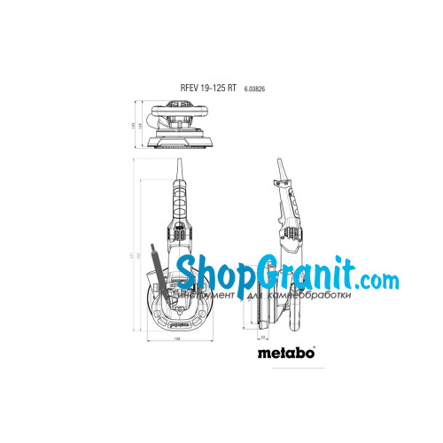 Шліфувальна машина по бетону Metabo RFEV 19-125 RT (603826710)