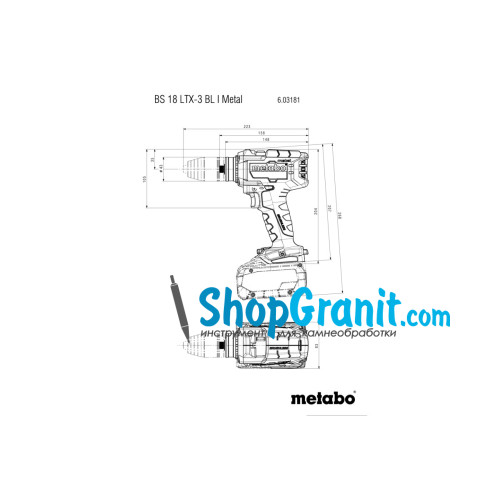 Акумуляторний дриль-шуруповерт Metabo BS 18 LTX-3 BL I Metal (603181660)
