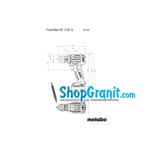 Акумуляторний дриль-шуруповерт Metabo PowerMaxx BS 12 BL Q (601045500)