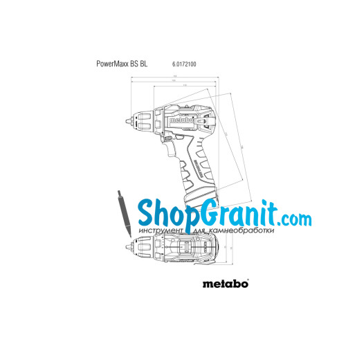 Акумуляторний дриль-шуруповерт Metabo PowerMaxx BS BL (601721500)
