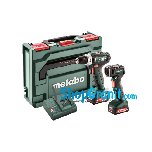 Акумуляторний дриль-шуруповерт Metabo Set PowerMaxx BS 12 (601036900)