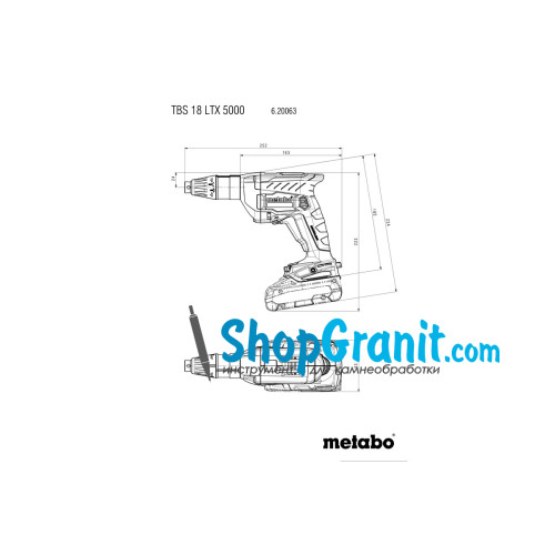 Акумуляторний шуруповерт для гіпсокартону Metabo TBS 18 LTX BL 5000 (620063540)