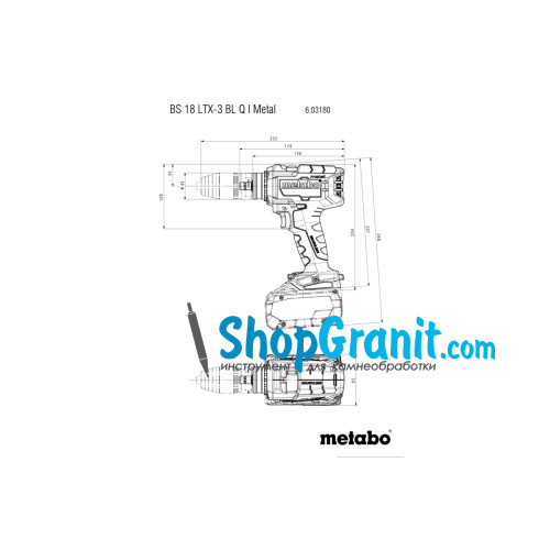 Акумуляторний дриль-шуруповерт Metabo BS 18 LTX-3 BL Q I Metal (603180660)