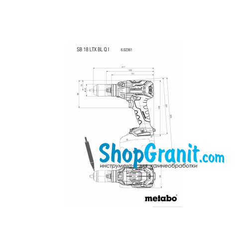 Акумуляторний ударний дриль Metabo SB 18 LTX BL Q I (602361840)