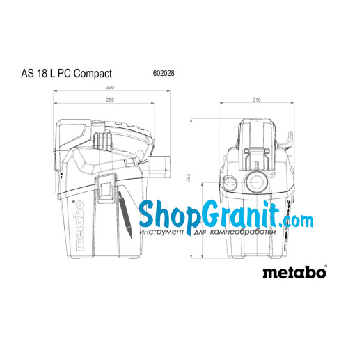 Акумуляторний пилосос Metabo AS 18 L PC Compact (602028850)