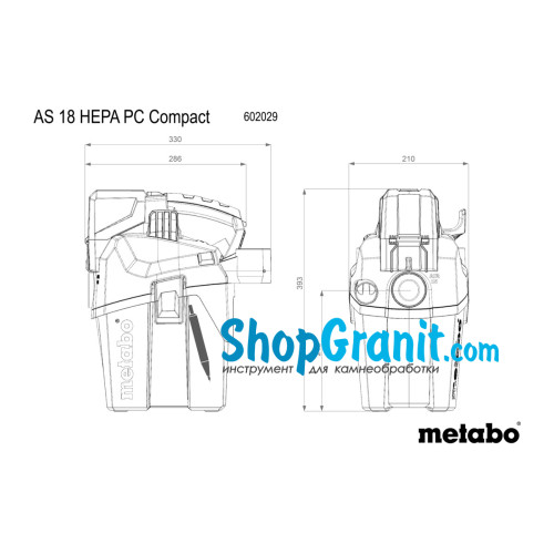 Акумуляторний пилосос Metabo AS 18 HEPA PC Compact (602029850)