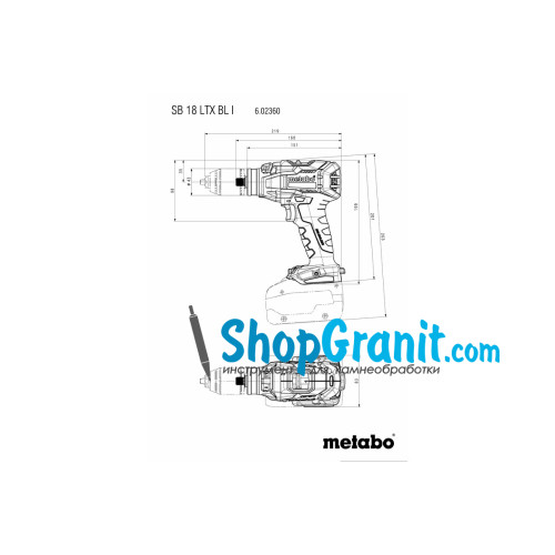 Акумуляторний інструмент в комплекті Metabo Combo Set 2.1.15 18 V BL (685184000)