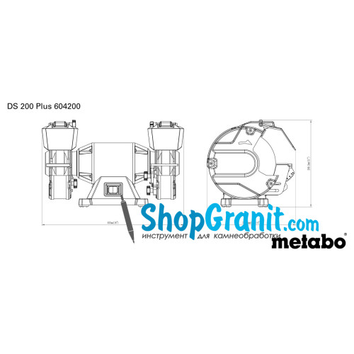 Заточувальний верстат Metabo DS 200 Plus (604200000)
