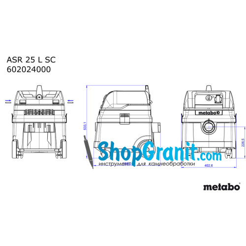 Універсальний пилосос Metabo ASR 25 L SC (602024000)