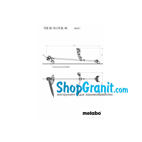Акумуляторна мотокоса Metabo FSB 36-18 LTX BL 40 (601611850)