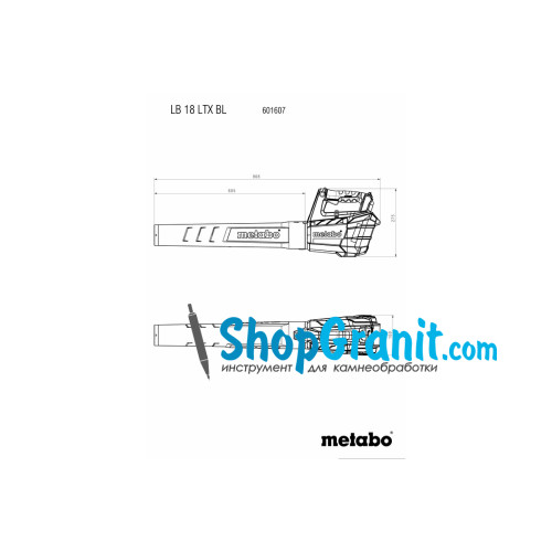 Акумуляторна садова повітродувка Metabo LB 18 LTX BL (601607650)
