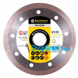Круг алмазный отрезной 1A1R 125x1,4x8x22,23 Baumesser Universal