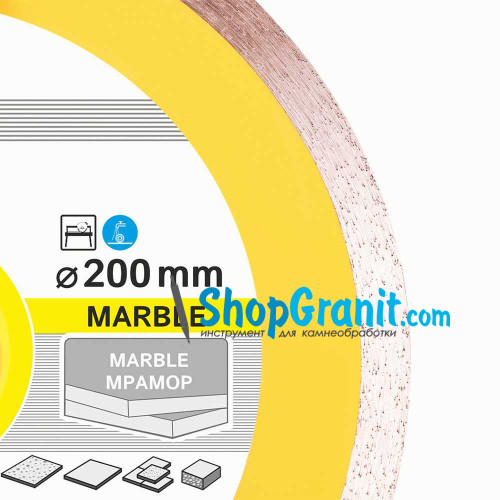 Алмазний вiдрiзний круг, диск DiStar 1A1R 200x1,6x10x25,4 Marble -11120053015- Граніт, Мармур