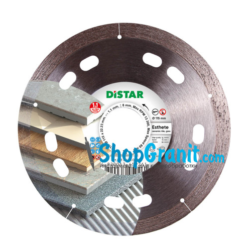 Круг алмазный отрезной Distar 1A1R 115x1,1/0,8x8x22,23 Esthete -11115421009- Керамика, Керамогранит