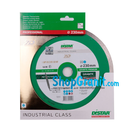 Круг алмазний вiдрiзний Distar 1A1R 230x1,9x10x25,4 Granite Premium -11320061017- Граніт, Мармур