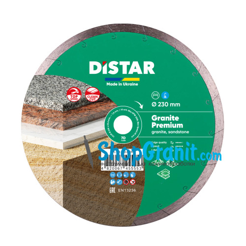 Круг алмазний вiдрiзний Distar 1A1R 230x1,9x10x25,4 Granite Premium -11320061017- Граніт, Мармур