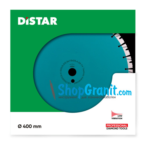 Круг алмазный отрезной Distar 1A1RSS/C3 400x3,5/2,5x15x25,4-(11,5)-28-HIT Technic Advanced -14320347026- Гранит, Бетон неармированный, Бетон армированный, Тротуарная плитка