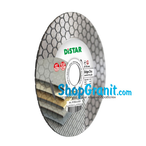 Круг алмазный отрезной Distar 1A1R 115x1,6/1,2x25x22,23 Edge Dry -11115546009- Керамогранит,