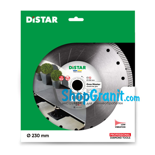 Круг алмазный отрезной Distar 1A1R 230x1,6/1,2x10x22,23/H Gres Master -81120528026- Керамогранит, Керамика