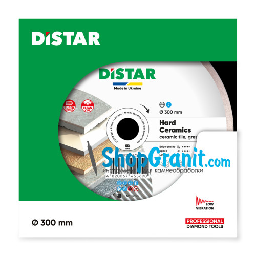 Круг алмазний вiдрiзний Distar 1A1R 300x2/1,6x10x32 Hard ceramics -11127048022- Кераміка, Керамограніт