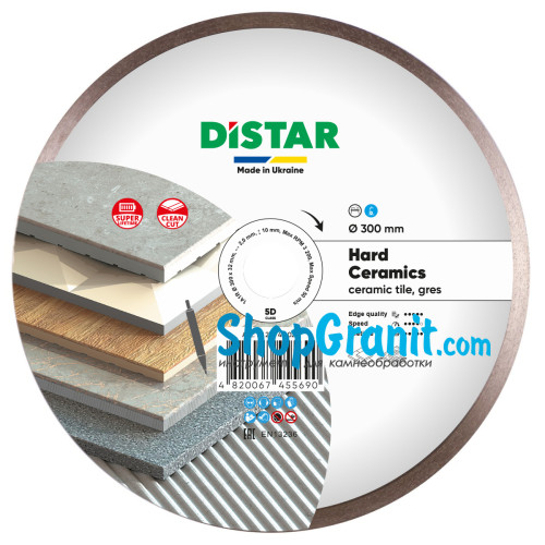 Круг алмазний вiдрiзний Distar 1A1R 300x2/1,6x10x32 Hard ceramics -11127048022- Кераміка, Керамограніт