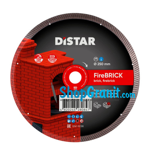 Круг алмазний вiдрiзний Distar 1A1R 250x1,9/1,5x11x25,4 FireBRICK -11120159015- Цегла, Цегла тверда, вогнтривкі матеріали