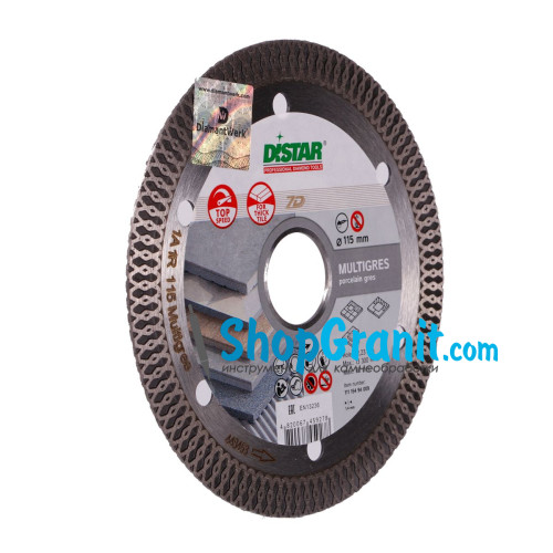 Круг алмазный отрезной Distar 1A1R 115x1,6/1,0x10x22,23 Multigres -11115494009- Керамика, Керамогранит