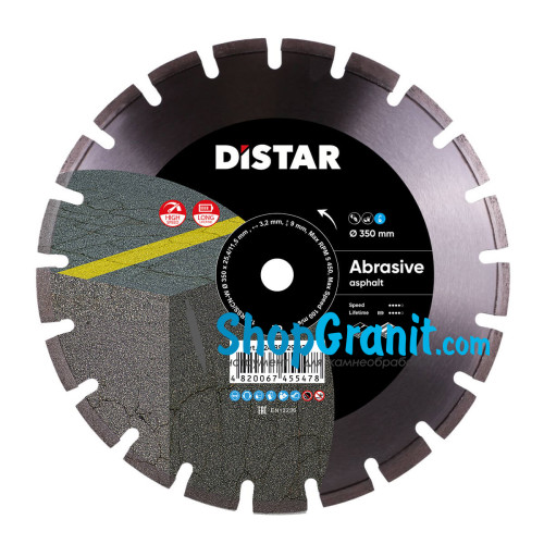 Круг алмазний вiдрiзний Distar 1A1RSS/C1N-W 350x3,2/2,2x25,4-11,5-21-ARP 40x3,2x6+3 R165 Bestseller Abrasive -12485129024- Бетон свіжовкладений, Асфальт, Бетон неармований