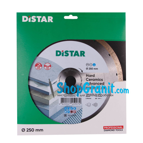 Круг алмазний вiдрiзний Distar 1A1R 250x1,5x10x25,4 Hard ceramics Advanсed -11120349019- Граніт, Керамограніт, Кераміка, Дектон