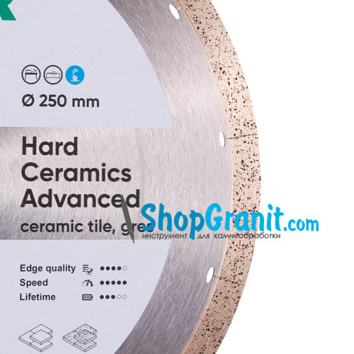 Круг алмазний вiдрiзний Distar 1A1R 250x1,5x10x25,4 Hard ceramics Advanсed -11120349019- Граніт, Керамограніт, Кераміка, Дектон