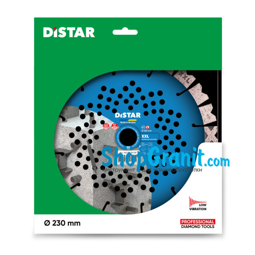Круг алмазный отрезной Distar 1A1RSS/C3 230x2,8/2,0x17x22,23-24-HIT XXL -14315530017- Кирпич, Бетон неармированный, Кирпич твердый, огнеупорные материалы, Бетон армированный, Тротуарная плитка