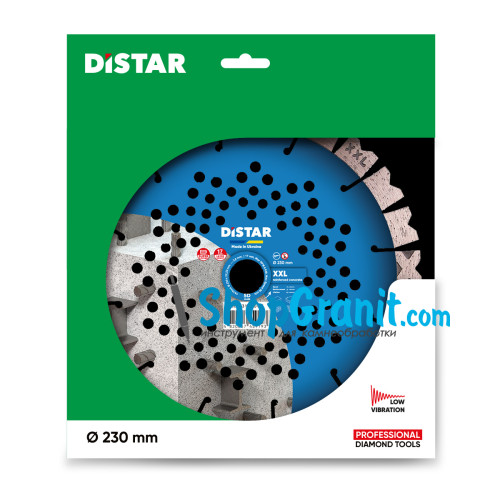Круг алмазный отрезной Distar 1A1RSS/C3 230x2,8/2,0x17x22,23-24-HIT XXL -14315530017- Кирпич, Бетон неармированный, Кирпич твердый, огнеупорные материалы, Бетон армированный, Тротуарная плитка