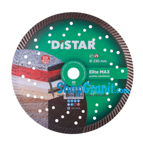 Круг алмазний вiдрiзний Distar Turbo 232x2,5x12x22,23 Elite Max -10115127018- Граніт, Мармур