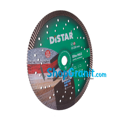 Круг алмазний вiдрiзний Distar Turbo 232x2,5x12x22,23 Elite Max -10115127018- Граніт, Мармур