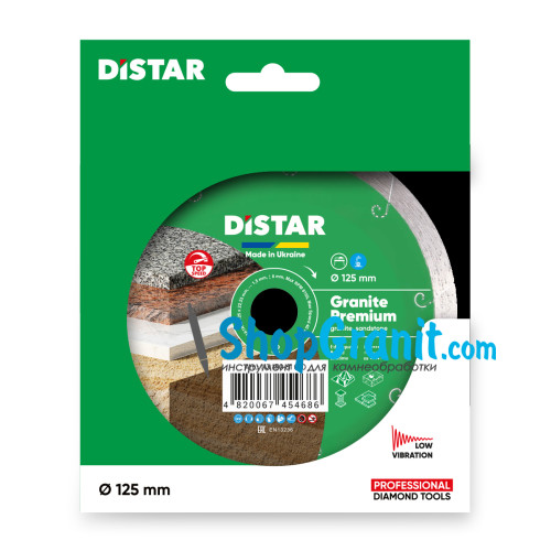 Круг алмазный отрезной Distar 1A1R 125x1,5x8x22,23 Granite Premium -11315061010- Гранит, Мрамор